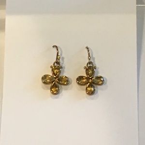 Gold Crystal Drop Earrings